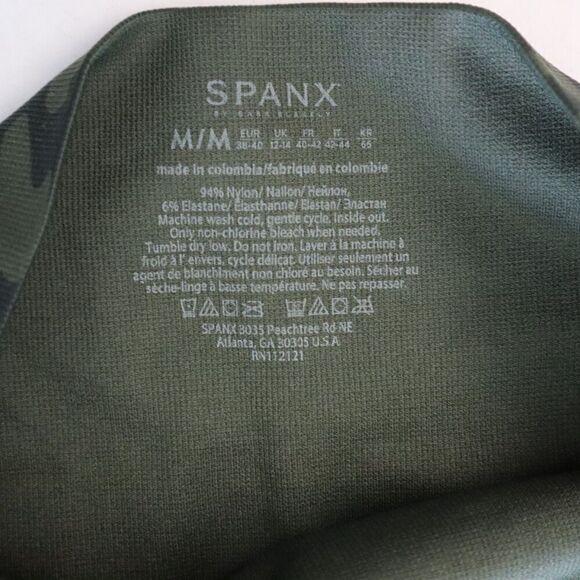 Spanx FL3515 Sz M (6-8) Green Camo Look at Me Now High-Waisted Seamless Leggings - Picture 5 of 8